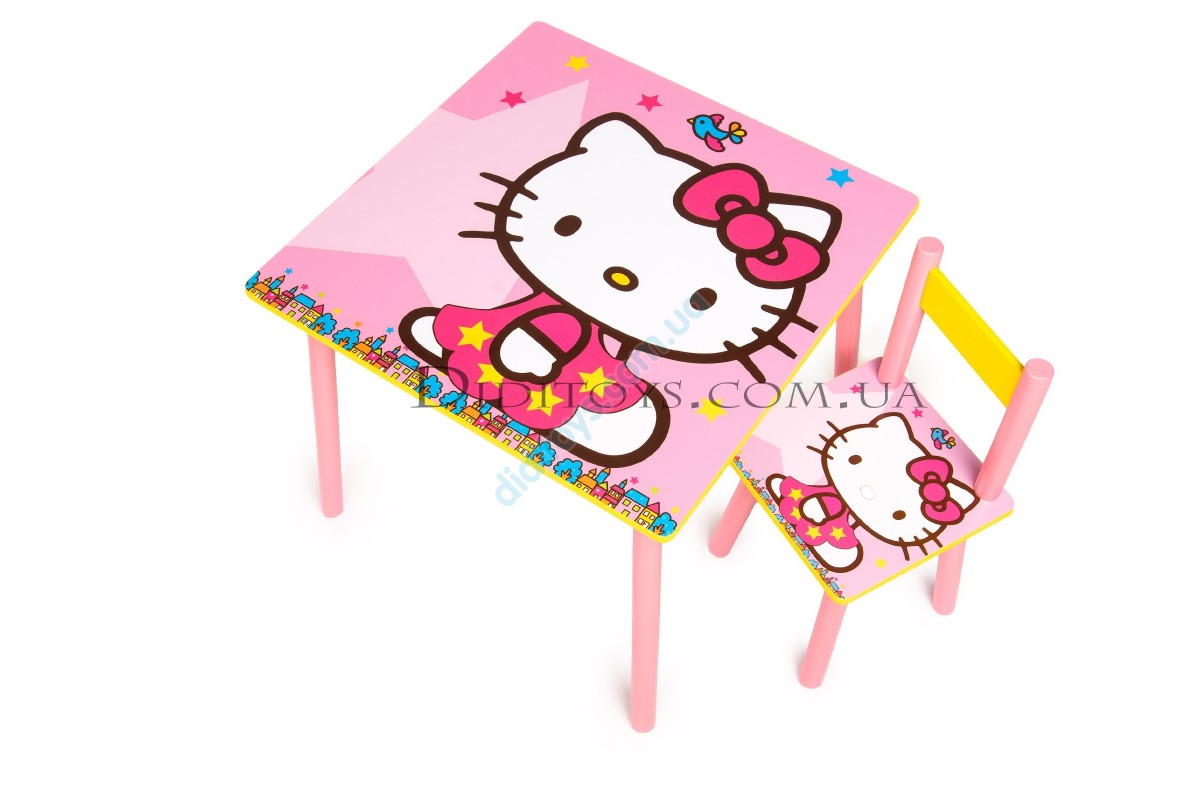Детский столик  Hello Kitty с шариками 0006A (60х60)
